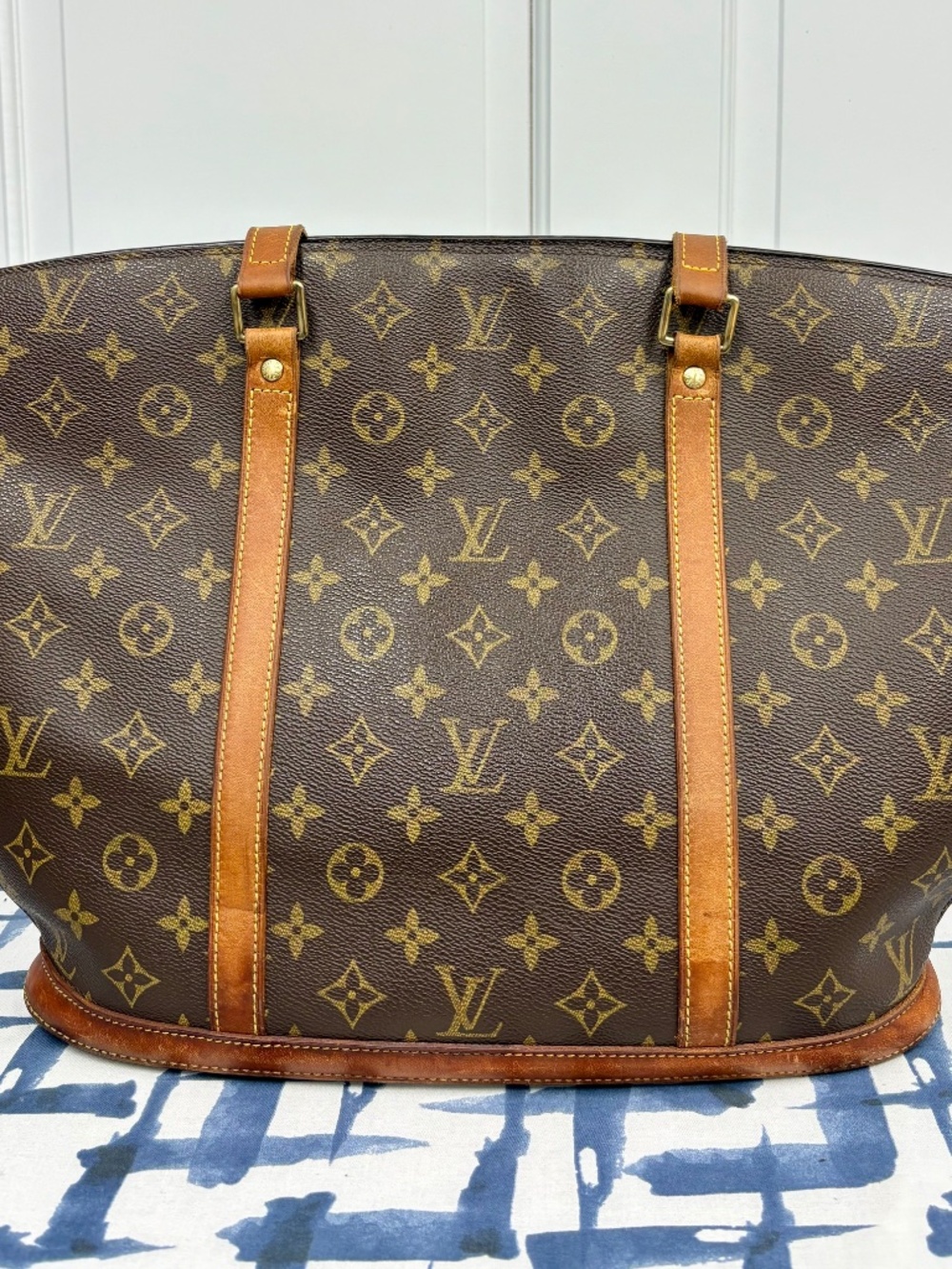 Vintage Louis Vuitton Babylone Tote Bag Brown Monogram Canvas Vachetta Leather - Picture 8 of 14